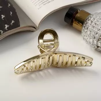 Краб для волос «Глянец люкс», петля, 10 см, МИКС