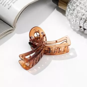 Краб для волос «Глянец», петелька, 7 см, МИКС