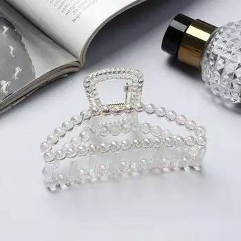 Краб для волос "Хелен" дуга, 9 см, прозрачный