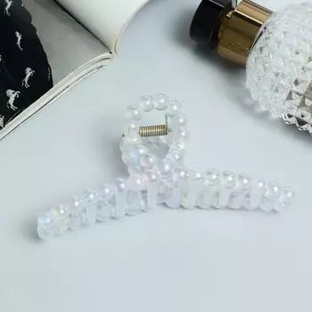 Краб для волос «Хелен», петля, 11 см, прозрачный