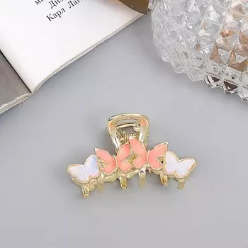 Крабик для волос «Хлоя галант», бабочки, 4.5 см, золото