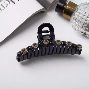 Краб для волос "Искра" дуга, 10,5 см, чёрный