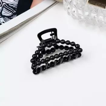 Краб для волос «Иви», дуга, 4.5 см, чёрный