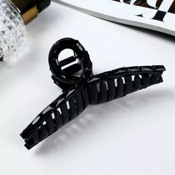 Крабик для волос «Кэрол», петелька, 114 см, чёрный