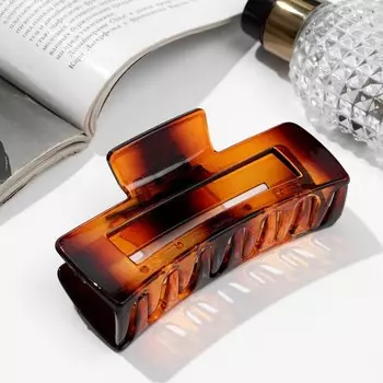 Крабик для волос «Кофейный», геометрия, 10.5 см