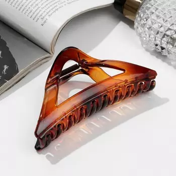 Краб для волос «Кофейный», угол, 11.5 см