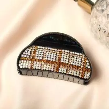 Краб для волос "Лана" клетка дуга, 6 см