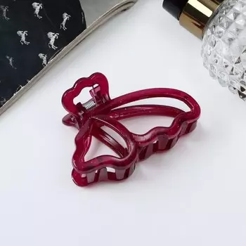 Краб для волос "Лилиан" бабочка, 7 см, микс