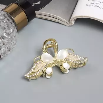 Краб для волос «Мэнди», бантик, 7 см, золото