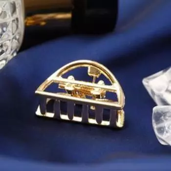 Краб для волос "Маргарита" дуга перекладина, 2,5 см, золото