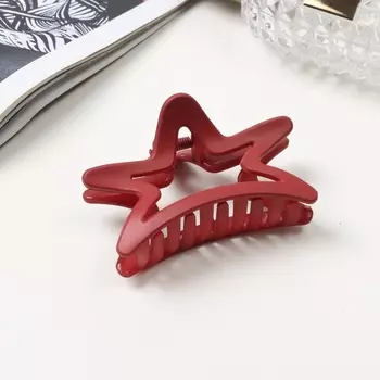 Краб для волос «Матовый», звезда, 7 см, МИКС