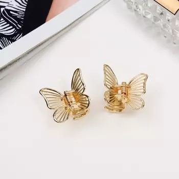 Крабик для волос «Менди», набор 2 шт., 2.5 см, золото