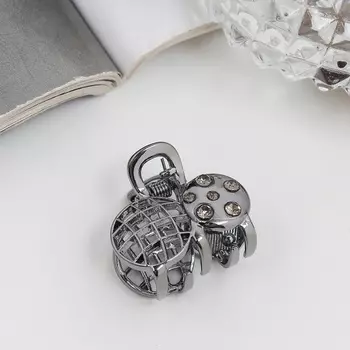 Крабик для волос «Оливия», вишенки, 2.5 см, чёрный