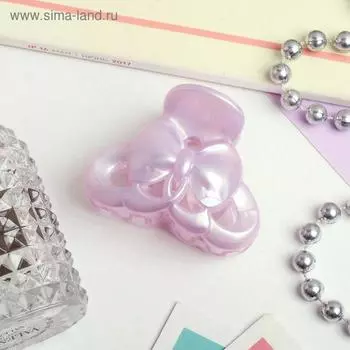 Краб для волос "Перелив" бантик с ленточками 6 см, микс