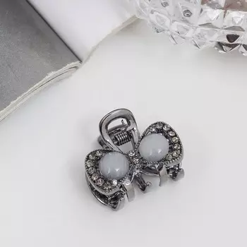 Крабик для волос «Ширли стиль», бант, 2.5 см, чёрный