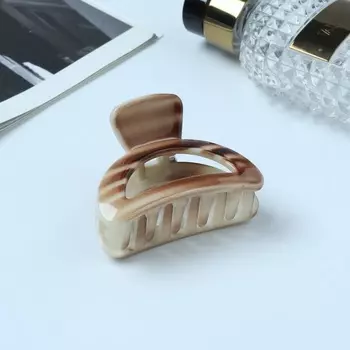 Краб для волос «Виола», полосы, 6 см, МИКС