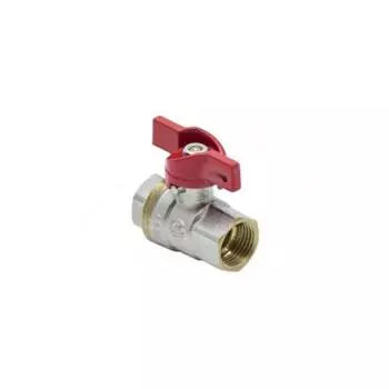 Кран шаровой Aquasfera Euro 1002-02, 3/4", PN 30, внутренняя резьба, бабочка, латунь, никель
