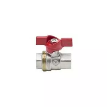 Кран шаровой Aquasfera Euro 1002-03, 1", PN 25, внутренняя резьба, бабочка, латунь, никель