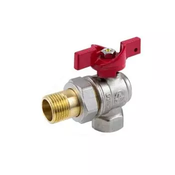 Кран шаровой Aquasfera Euro 1011-01, 1/2", PN 40, с американкой, угловой, бабочка