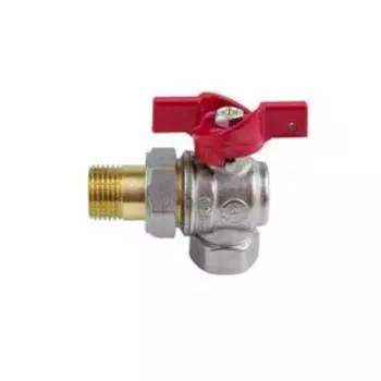 Кран шаровой Aquasfera Euro 1011-02, 3/4", PN 30, с американкой, угловой, бабочка
