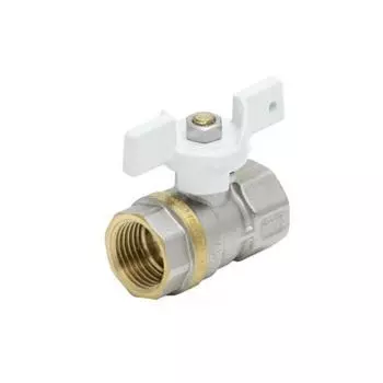 Кран шаровой Aquasfera Standard 1102-02, 3/4", PN 30, внутренняя резьба, бабочка, никель