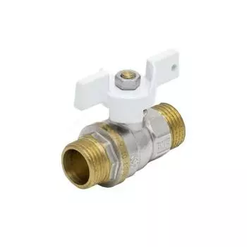 Кран шаровой Aquasfera Standard 1105-02, 3/4", PN 30, наружная резьба, бабочка, никель