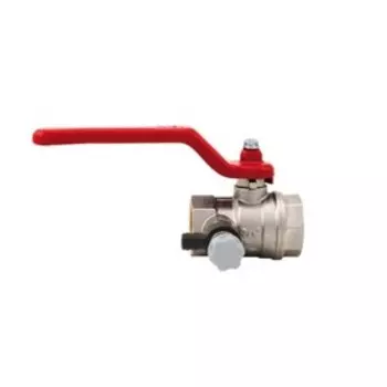 Кран шаровой ITAP 115, 3/4", внутренняя резьба, спускной клапан, рычаг, никелированная лат