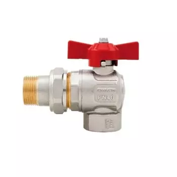 Кран шаровой ITAP IDEAL 298, 3/4", наружная/внутренняя, угловой, бабочка, никелированная лат