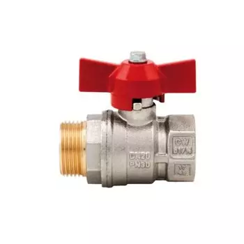 Кран шаровой ITAP VIENNA 119, 1", наружная/внутренняя, муфтовый, бабочка, никелированная лат