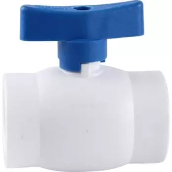 Кран шаровой Kalde, мини, полипропиленовый, d=32 мм, синяя ручка
