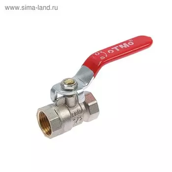 Кран шаровой OTMO, внутренняя/внутренняя резьба 1/2", ручка, никелированная латунь