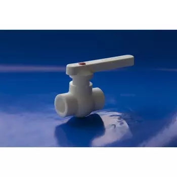 Кран шаровой "ПОЛИТЭК", полипропиленовый, d=25 мм, рычаг