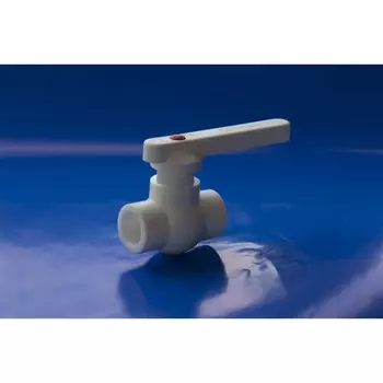Кран шаровой "ПОЛИТЭК", полипропиленовый, d=32 мм, рычаг