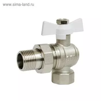 Кран шаровой STI, 1/2", с американкой, угловой