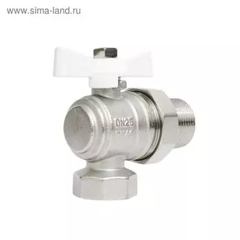 Кран шаровой STI, 1", с американкой, угловой