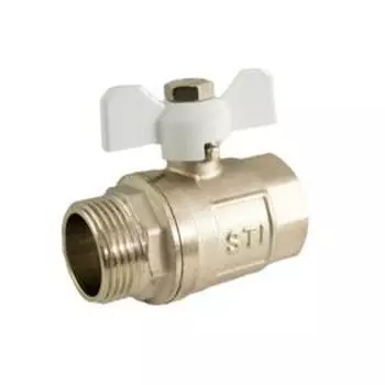 Кран шаровой STI, 1", внутренняя/наружная, бабочка