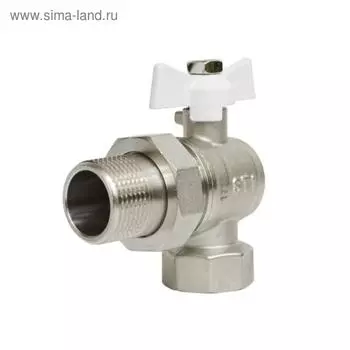 Кран шаровой STI, 3/4", с американкой, угловой
