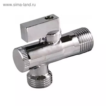 Кран шаровой "СТМ", 1/2х1/2", наружная/наружная, для быт.приборов, с фильтром, угловой