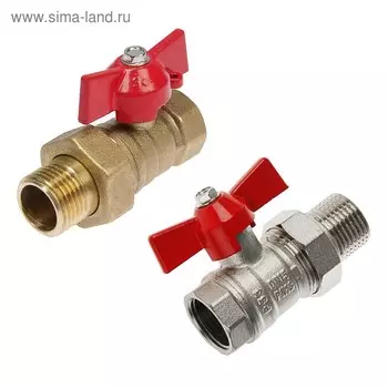 Кран шаровой «СТМ» Оптима, с американкой 1/2", бабочка