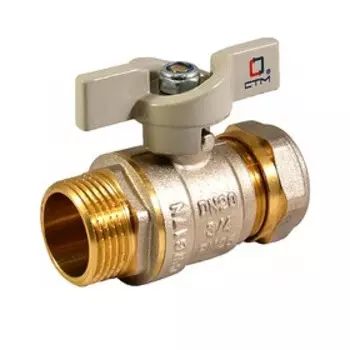 Кран шаровой "СТМ" СТАНДАРТ, 20х1/2", цанга/наружная, бабочка