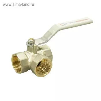 Кран шаровой "СТМ" СТАНДАРТ, 3/4", трехходовой, тип T, рычаг
