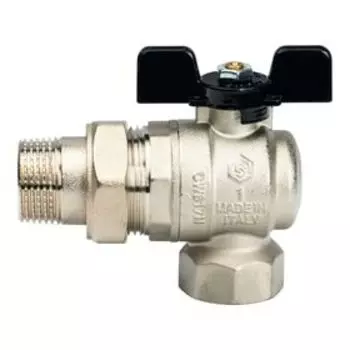 Кран шаровой STOUT, полнопроходной, 1", внутренняя/наружная резьба, американка, бабочка