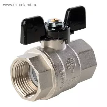 Кран шаровой STOUT SVB-0002-000025, полнопроходной, 1", внутренняя резьба, бабочка