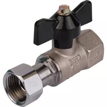 Кран шаровой STOUT SVB-0009-000015, 1/2"x1/2", внутренняя резьба/накидная гайка, бабочка