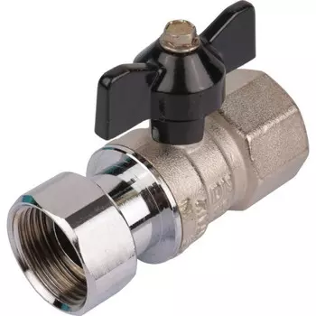 Кран шаровой STOUT SVB-0009-000020, 3/4"x3/4", внутренняя резьба/накидная гайка, бабочка