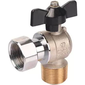 Кран шаровой STOUT SVB-0010-000020, 3/4"x3/4", наружная резьба/накидная гайка, бабочка