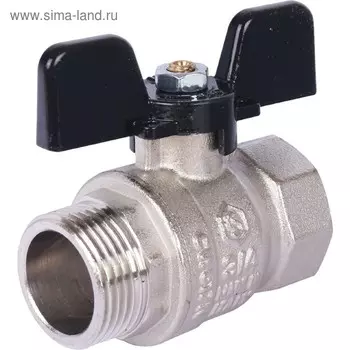 Кран шаровой STOUT SVB-0014-000020, 3/4", ВР/НР, стандартнопроходной, бабочка