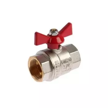 Кран шаровой Valtec base, внутренняя/внутренняя резьба 3/4", бабочка