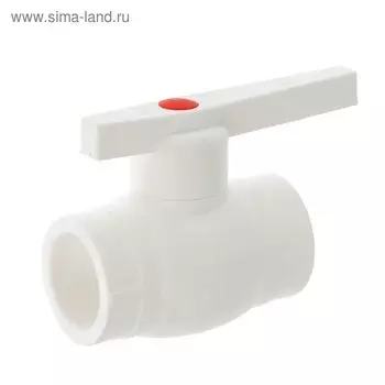 Кран VALFEX OPTIMA, полипропиленовый, со стальным омедненным шаром, d=32 мм