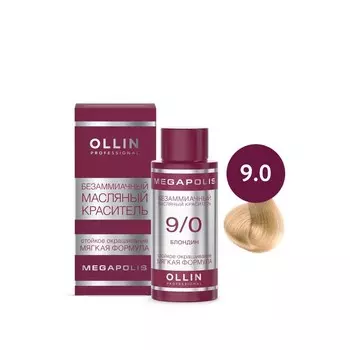 Краситель для волос Ollin Professional Megapolis, безаммиачный, масляный, тон 9/0